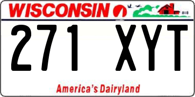 WI license plate 271XYT