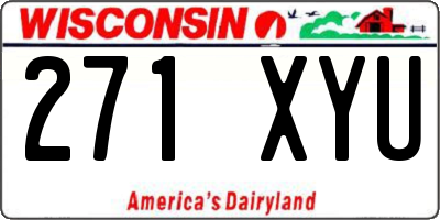 WI license plate 271XYU