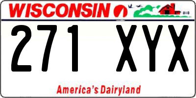 WI license plate 271XYX