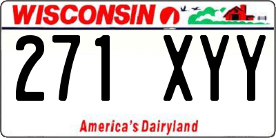 WI license plate 271XYY
