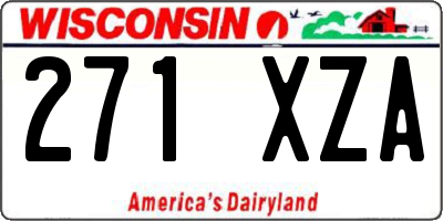 WI license plate 271XZA