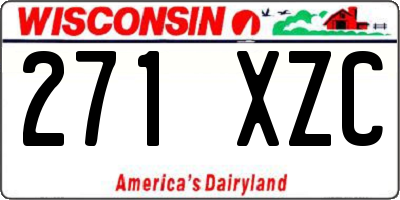 WI license plate 271XZC