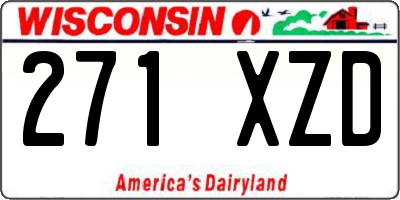 WI license plate 271XZD