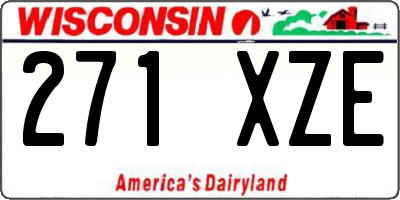 WI license plate 271XZE