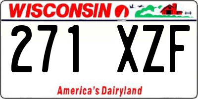 WI license plate 271XZF