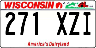 WI license plate 271XZI