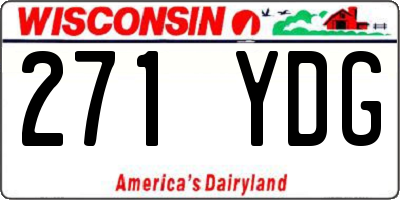 WI license plate 271YDG