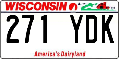 WI license plate 271YDK
