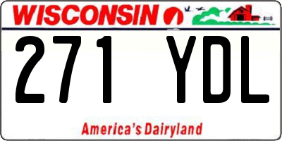 WI license plate 271YDL