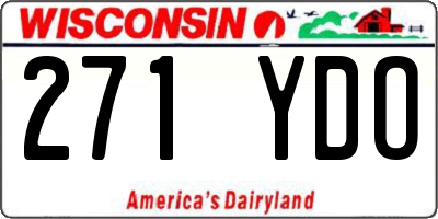 WI license plate 271YDO