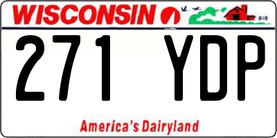 WI license plate 271YDP