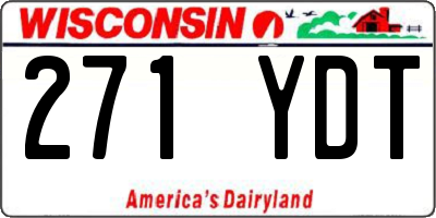 WI license plate 271YDT
