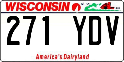 WI license plate 271YDV