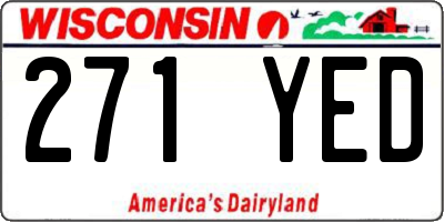 WI license plate 271YED