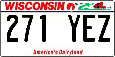 WI license plate 271YEZ