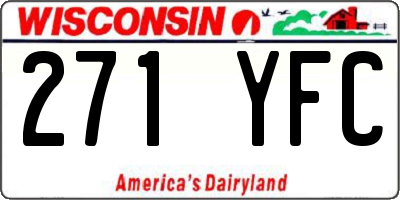 WI license plate 271YFC