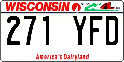 WI license plate 271YFD