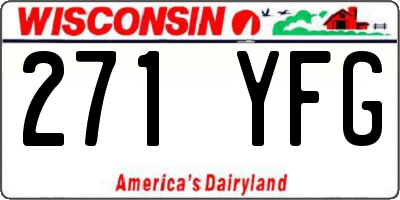 WI license plate 271YFG