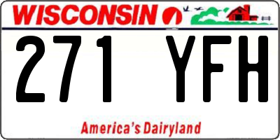 WI license plate 271YFH