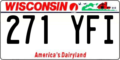 WI license plate 271YFI