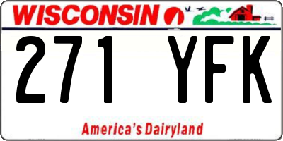 WI license plate 271YFK