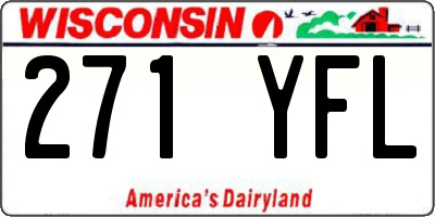 WI license plate 271YFL