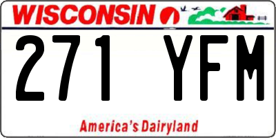 WI license plate 271YFM