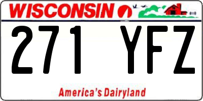 WI license plate 271YFZ
