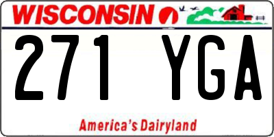 WI license plate 271YGA
