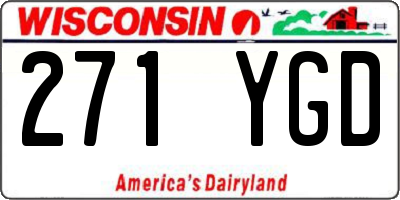 WI license plate 271YGD