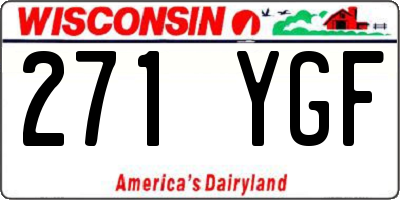 WI license plate 271YGF