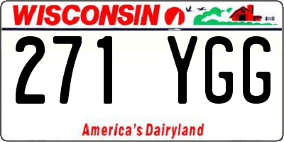 WI license plate 271YGG