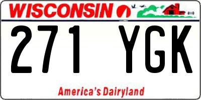 WI license plate 271YGK
