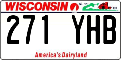 WI license plate 271YHB