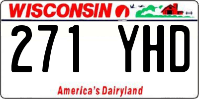 WI license plate 271YHD