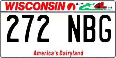 WI license plate 272NBG