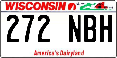 WI license plate 272NBH