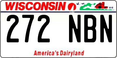 WI license plate 272NBN