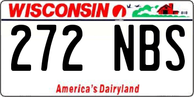 WI license plate 272NBS