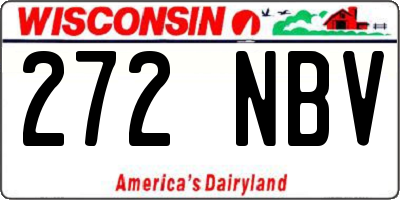 WI license plate 272NBV