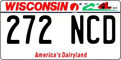 WI license plate 272NCD