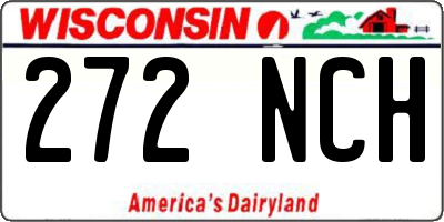 WI license plate 272NCH