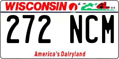 WI license plate 272NCM