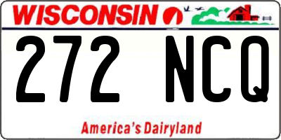 WI license plate 272NCQ