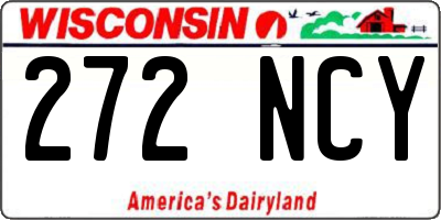 WI license plate 272NCY