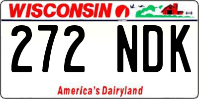 WI license plate 272NDK