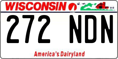 WI license plate 272NDN