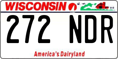 WI license plate 272NDR