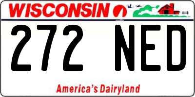 WI license plate 272NED