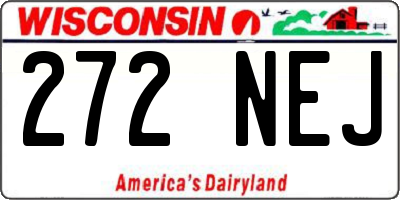WI license plate 272NEJ
